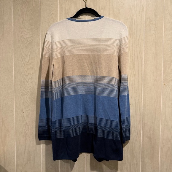 Charter Club 100% Cotton Ombre Stripe Cardigan - Petite Medium - Picture 4 of 4